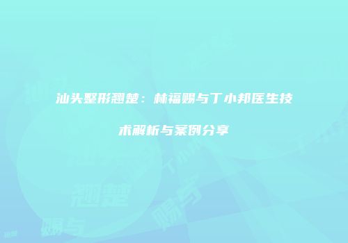 汕头整形翘楚：林福赐与丁小邦医生技术解析与案例分享