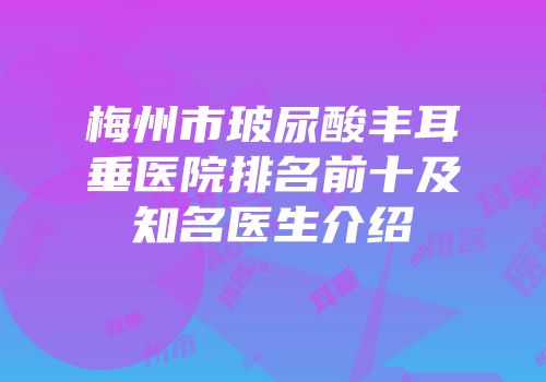 梅州市玻尿酸丰耳垂医院排名前十及知名医生介绍