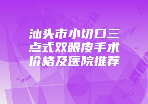汕头市小切口三点式双眼皮手术价格及医院推荐