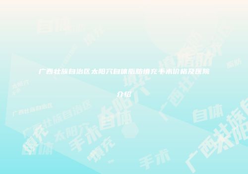 广西壮族自治区太阳穴自体脂肪填充手术价格及医院介绍