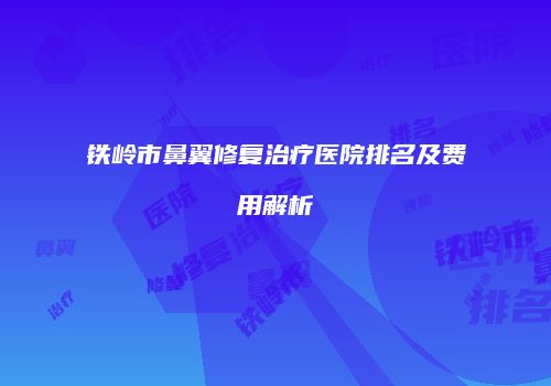 铁岭市鼻翼修复治疗医院排名及费用解析