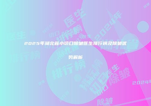 2025年湖北省小切口除皱医生排行榜及除皱优势解析