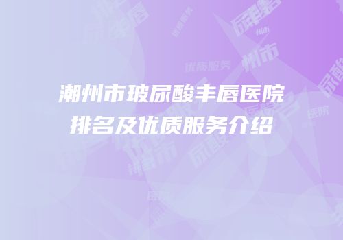 潮州市玻尿酸丰唇医院排名及优质服务介绍