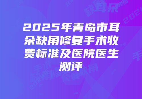 2025年青岛市耳朵缺角修复手术收费标准及医院医生测评