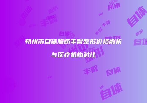 朔州市自体脂肪丰臀整形价格解析与医疗机构对比