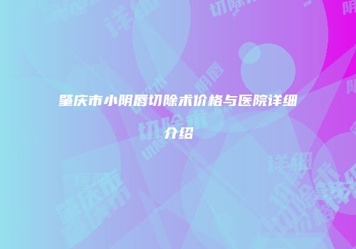 肇庆市小阴唇切除术价格与医院详细介绍