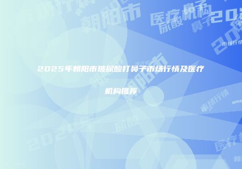 2025年朝阳市玻尿酸打鼻子市场行情及医疗机构推荐