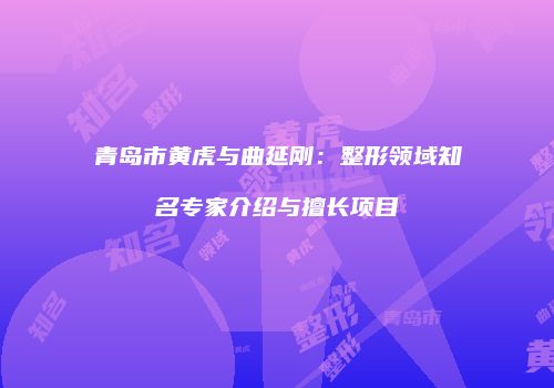青岛市黄虎与曲延刚：整形领域知名专家介绍与擅长项目
