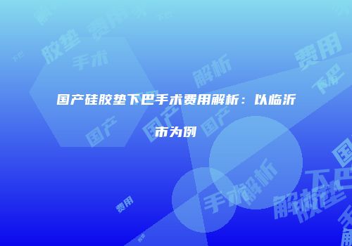 国产硅胶垫下巴手术费用解析：以临沂市为例