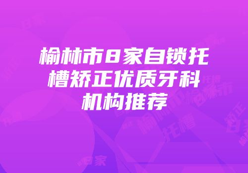 榆林市8家自锁托槽矫正优质牙科机构推荐