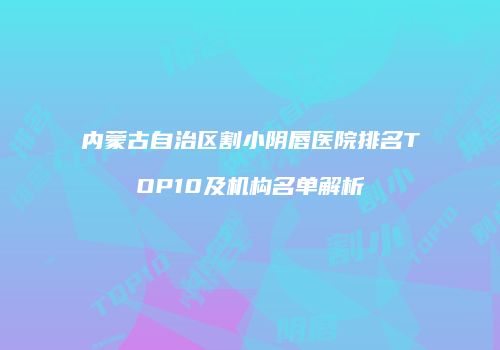 内蒙古自治区割小阴唇医院排名TOP10及机构名单解析