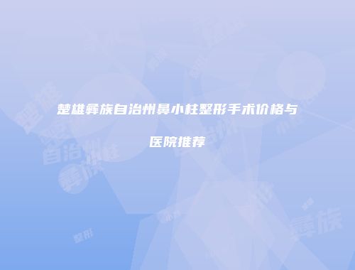 楚雄彝族自治州鼻小柱整形手术价格与医院推荐