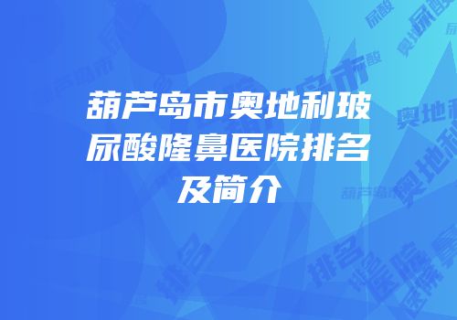 葫芦岛市奥地利玻尿酸隆鼻医院排名及简介