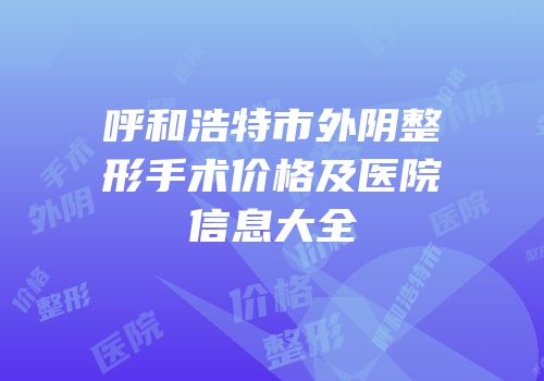 呼和浩特市外阴整形手术价格及医院信息大全