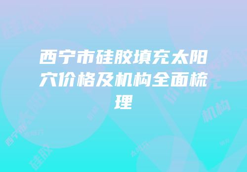 西宁市硅胶填充太阳穴价格及机构全面梳理