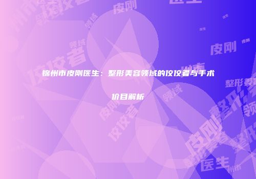 锦州市皮刚医生：整形美容领域的佼佼者与手术价目解析