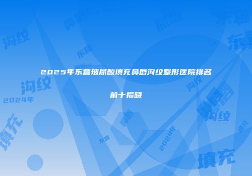 2025年东营玻尿酸填充鼻唇沟纹整形医院排名前十揭晓