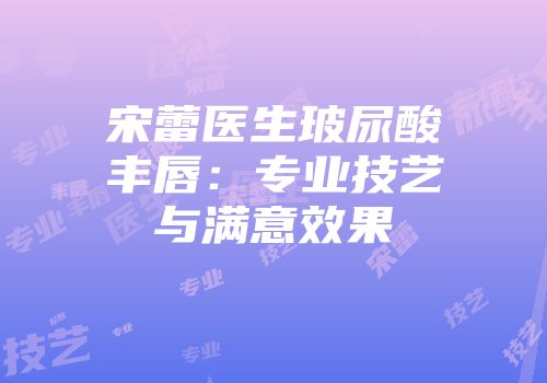 宋蕾医生玻尿酸丰唇：专业技艺与满意效果