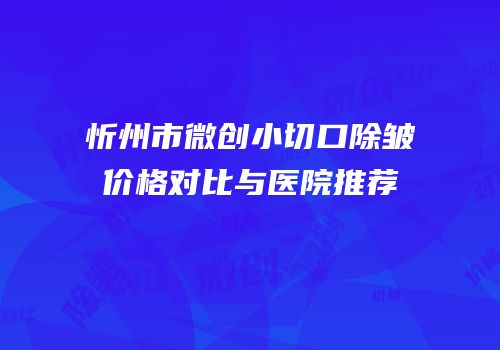 忻州市微创小切口除皱价格对比与医院推荐