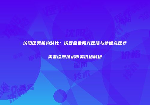 沈阳医美机构对比：铁西金色阳光医院与徐世龙医疗美容诊所技术审美价格解析