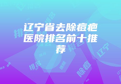 辽宁省去除痘疤医院排名前十推荐