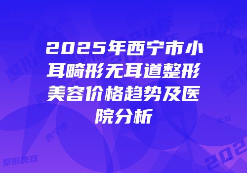 2025年西宁市小耳畸形无耳道整形美容价格趋势及医院分析