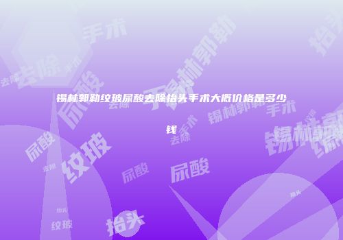 锡林郭勒纹玻尿酸去除抬头手术大概价格是多少钱