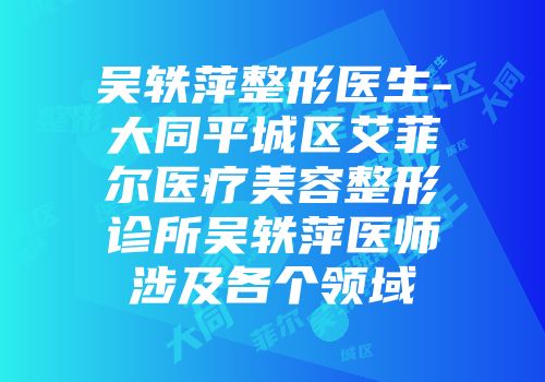 吴轶萍整形医生-大同平城区艾菲尔医疗美容整形诊所吴轶萍医师涉及各个领域