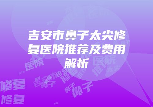 吉安市鼻子太尖修复医院推荐及费用解析