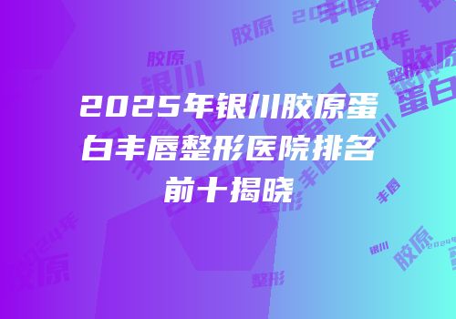 2025年银川胶原蛋白丰唇整形医院排名前十揭晓
