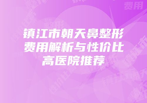 镇江市朝天鼻整形费用解析与性价比高医院推荐