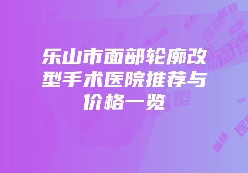 乐山市面部轮廓改型手术医院推荐与价格一览