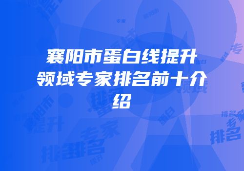 襄阳市蛋白线提升领域专家排名前十介绍