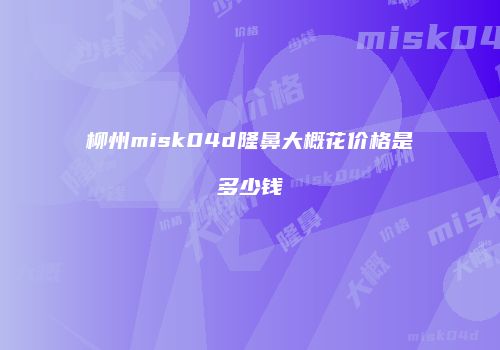 柳州misk04d隆鼻大概花价格是多少钱