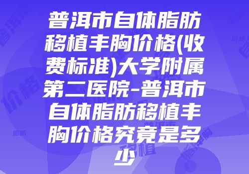 普洱市自体脂肪移植丰胸价格(收费标准)大学附属第二医院-普洱市自体脂肪移植丰胸价格究竟是多少