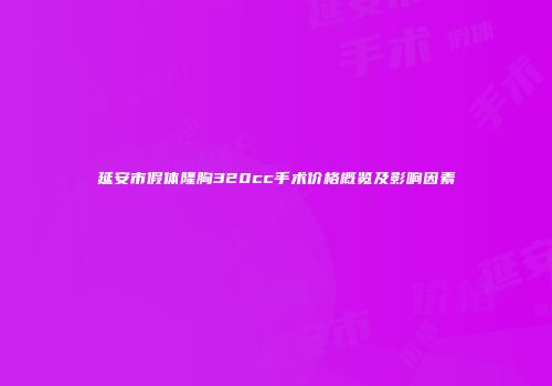 延安市假体隆胸320cc手术价格概览及影响因素