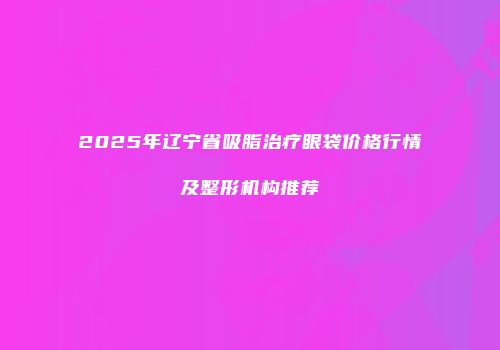 2025年辽宁省吸脂治疗眼袋价格行情及整形机构推荐
