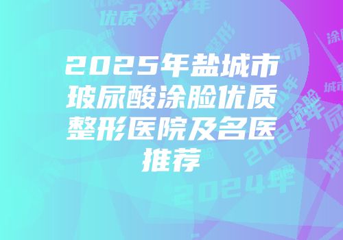 2025年盐城市玻尿酸涂脸优质整形医院及名医推荐