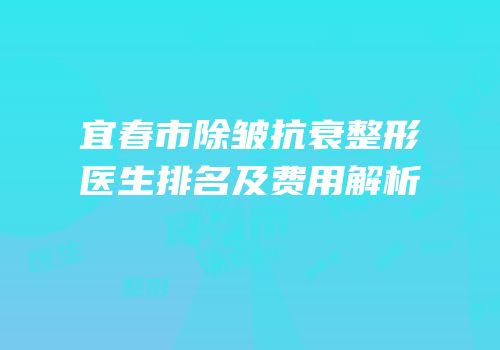 宜春市除皱抗衰整形医生排名及费用解析