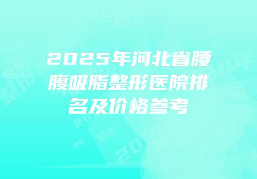 2025年河北省腰腹吸脂整形医院排名及价格参考