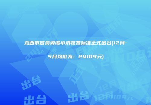 鸡西市做鼻翼缩小术收费标准正式出台(12月-5月均价为：24109元)