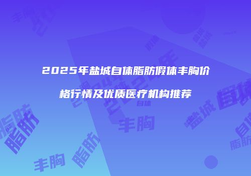 2025年盐城自体脂肪假体丰胸价格行情及优质医疗机构推荐
