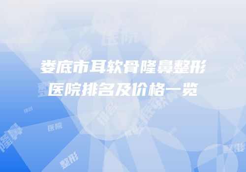 娄底市耳软骨隆鼻整形医院排名及价格一览