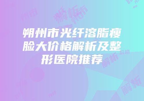 朔州市光纤溶脂瘦脸大价格解析及整形医院推荐