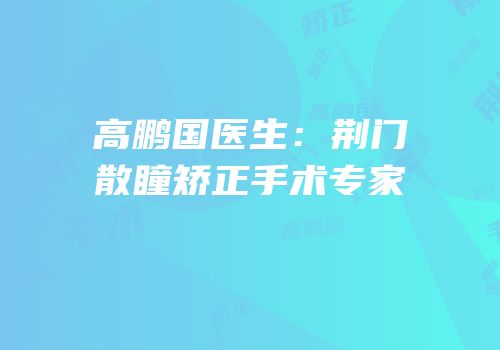 高鹏国医生：荆门散瞳矫正手术专家