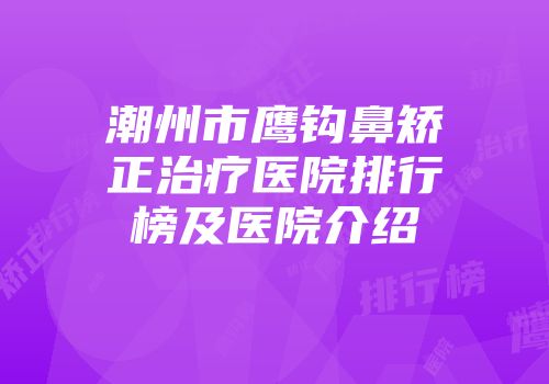 潮州市鹰钩鼻矫正治疗医院排行榜及医院介绍