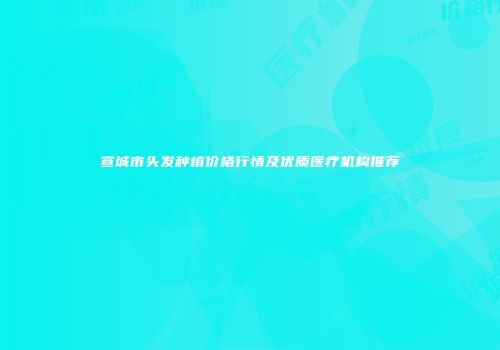 宣城市头发种植价格行情及优质医疗机构推荐