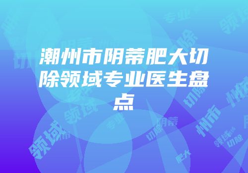 潮州市阴蒂肥大切除领域专业医生盘点