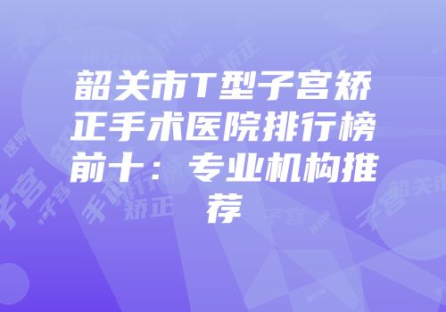 韶关市T型子宫矫正手术医院排行榜前十：专业机构推荐