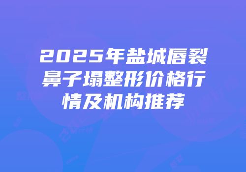 2025年盐城唇裂鼻子塌整形价格行情及机构推荐